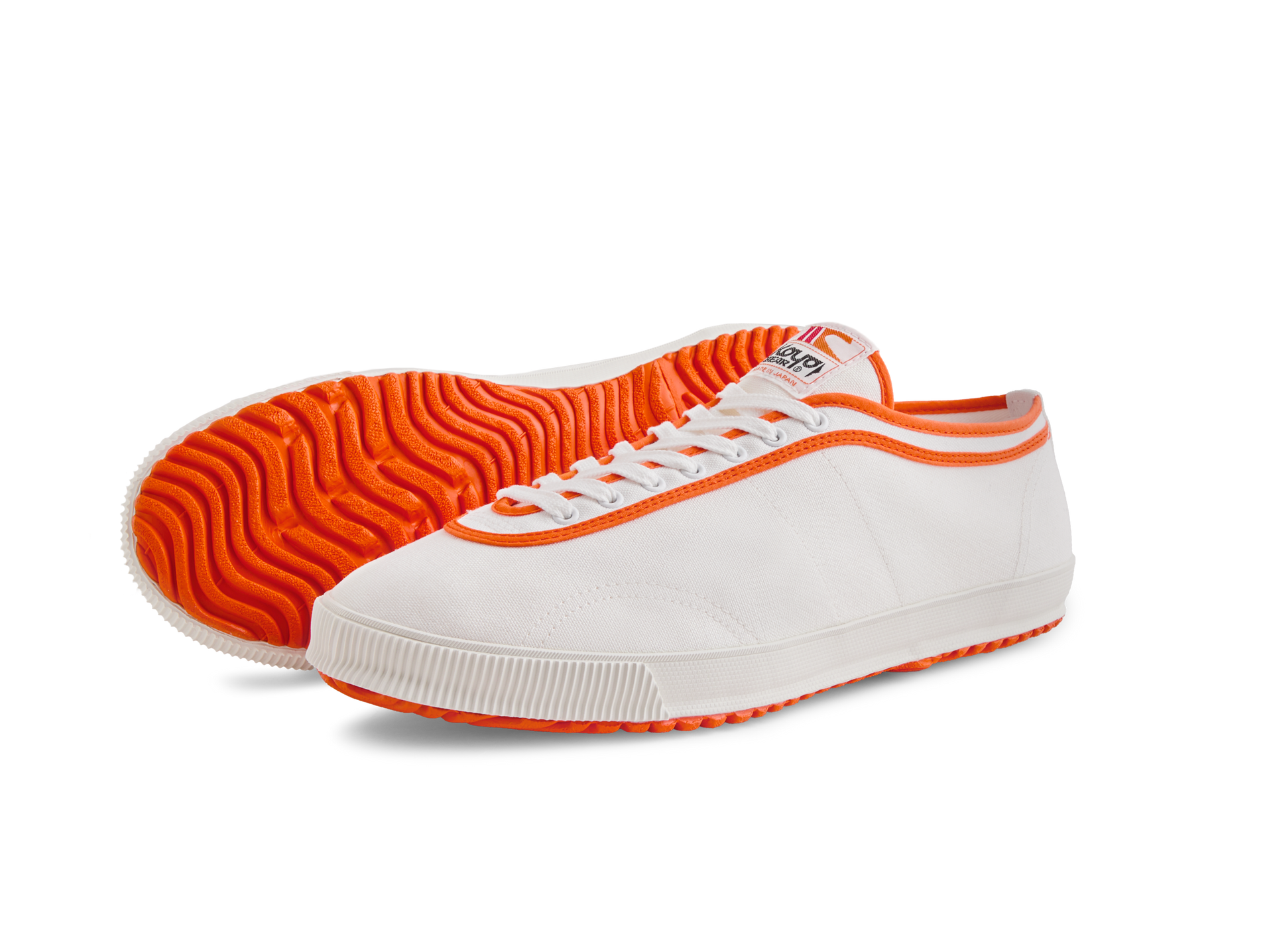 Sole and side view of the orange Koyo Bear Sharpman Marty Supreme Edition 2 sneakers, crafted in Japan for the A24 film collaboration.
