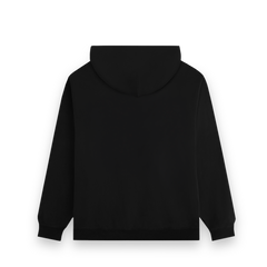 Back view of the black Koyo Bear Short Pips hoodie with a clean, unbranded design.